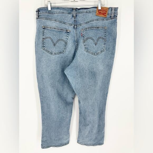 Levi's Premium Wedgie Straight Fit Jeans Light Wash Plus Size 20W Classic Retro - Picture 10 of 15